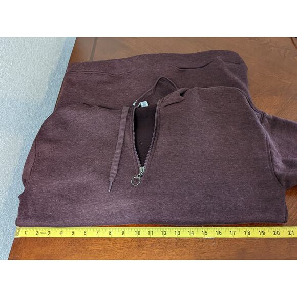 RBX Quarter Zip Hoodie Small Brown Women Cowl Neck Sweatshirt Workout Gym Active - Picture 6 of 9